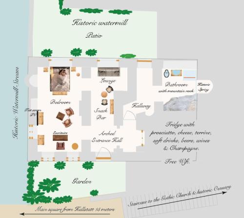 a floor plan of a house at Living History (adults only) in Hallstatt