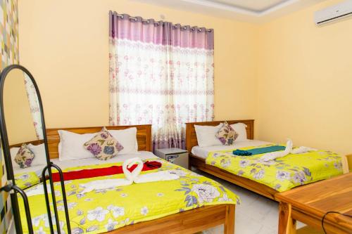 Song Huong Hotel Mui Neにあるベッド