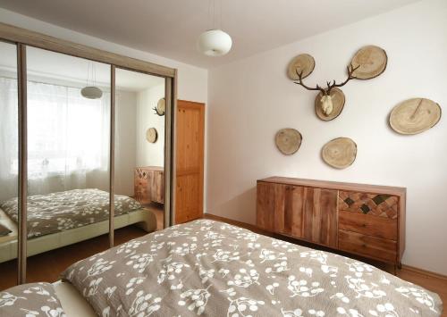 Postel nebo postele na pokoji v ubytování Beautiful apartment in Spindleruv Mlyn