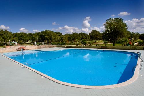 a large blue swimming pool in a park at Camping Ulika Mobile Homes - Naturist in Poreč