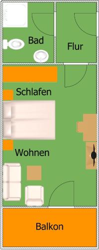 a floor plan of a house with aicter at Appartementhaus EifelAdventures in Berlingen