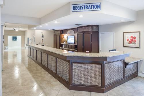 a large kitchen with a large island in a room at The Suites at Fall Creek in Branson