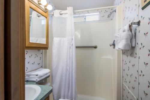 Kylpyhuone majoituspaikassa Bethpage One-Bedroom Cottage 1