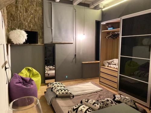 Cama o camas de una habitación en Viterbo centro Casa Surina