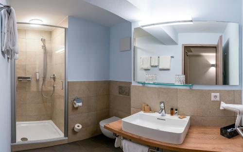 Koupelna v ubytování Hotel Rappen am Münsterplatz