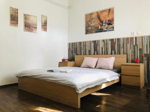 Postel nebo postele na pokoji v ubytování Apartmán Stursovka