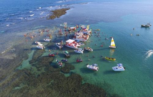 Ett flygfoto av Pousada e Restaurante Stella Maris