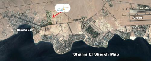 a map showing the location of sharm el sheikh map at One- bedroom apartment S3 in Vip Zone Sunny Lakes in Sharm El Sheikh