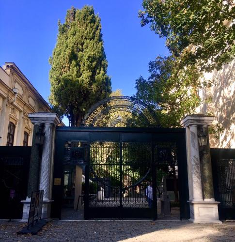 an entrance to a building with a black gate at QONAQ HOTEL & SUITES in Istanbul