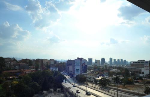 Vista generica su Ankara o vista sulla città dall'interno dell'hotel