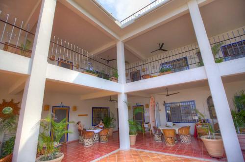 a view of the courtyard of a house with a skylight at Hotel La Quinta del Sol in Punta Mita