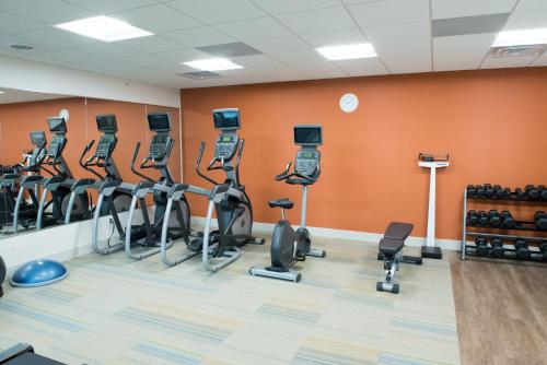 a gym with treadmills and cardio equipment in a room at Holiday Inn Express & Suites - Fort Wayne North by IHG in Sunnybrook Acres
