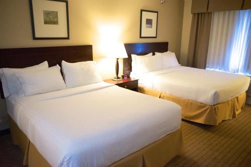 Katil atau katil-katil dalam bilik di Holiday Inn Express Devils Lake by IHG