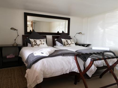 Postel nebo postele na pokoji v ubytování Klipberg cottage