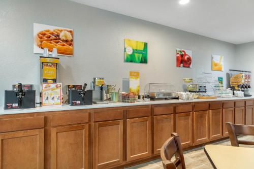 a kitchen filled with lots of food and lots of counter space at Quality Inn Downtown - near Market Square in San Antonio