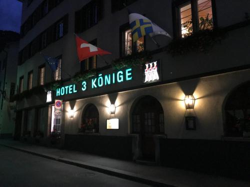 a hotel with a sign that reads hotel korea at Hotel Drei Könige in Chur