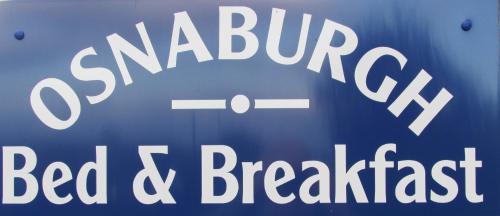 a sign with the words sandwich bed and breakfast on it at Osnaburgh B&B in Cupar