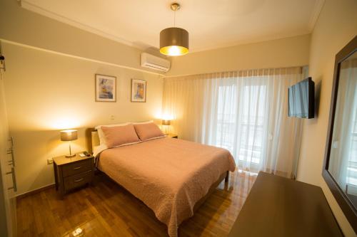 Giường trong phòng chung tại Ivannas dream house