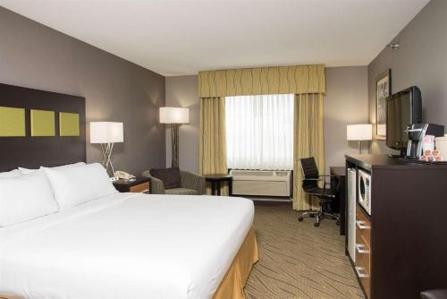 a hotel room with a bed and a television at Holiday Inn Express & Suites Danville by IHG in Danville