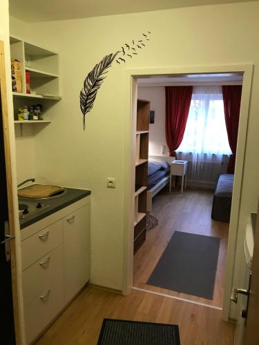 Kuchyň nebo kuchyňský kout v ubytování Apartment Kleissl