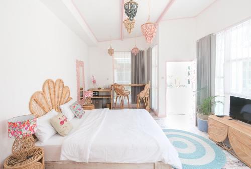 Ένα ή περισσότερα κρεβάτια σε δωμάτιο στο Flamingo