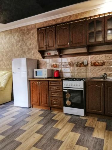 Køkken eller tekøkken på Посуточная аренда в центре Кропивницкого