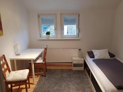 Postel nebo postele na pokoji v ubytování Wohnen im Springerhof