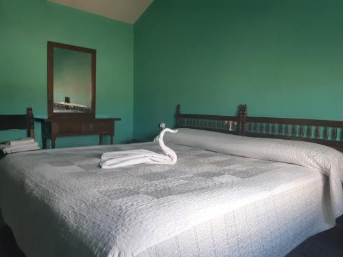 Cama o camas de una habitación en Hostal Restaurante Ceres