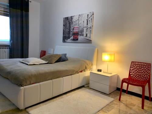 Postel nebo postele na pokoji v ubytování Central Modern Apartment Maggiora