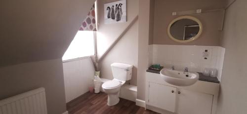 ein Bad mit einem WC und einem Waschbecken in der Unterkunft The George Hotel in Montrose