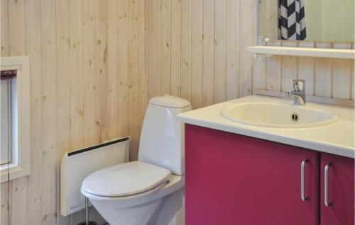 ニュボーにあるPet Friendly Home In Nyborg With House Sea Viewのバスルーム(トイレ、洗面台付)