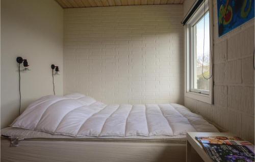 ハザスレウにあるNice Home In Haderslev With House Sea Viewの窓付きの部屋のベッド1台