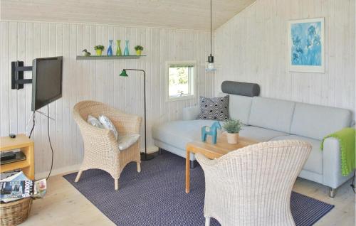 Ruang duduk di Holiday Home Duevænget Humble Xi