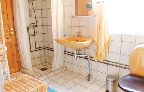Koupelna v ubytování Beautiful Home In Roslev With House Sea View