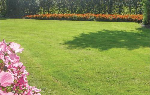 a green yard with a large field of grass and flowers at Three-Bedroom Holiday Home In Bredebro in Ballum
