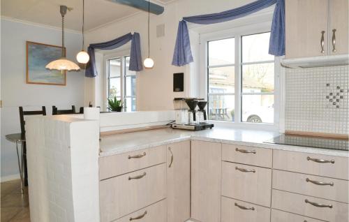 Dapur atau dapur kecil di Gorgeous Home In Bramming With Sauna