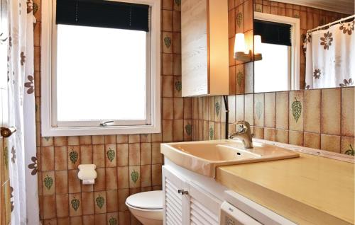 スナーヴィグにあるPaxのバスルーム(洗面台、トイレ付)、窓が備わります。