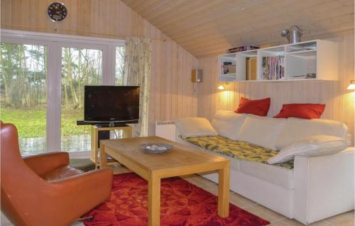 TV a/nebo společenská místnost v ubytování Holiday Home Blomstervangen Ix