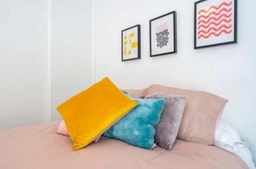 Posteľ alebo postele v izbe v ubytovaní Apartamento MINAGA 2