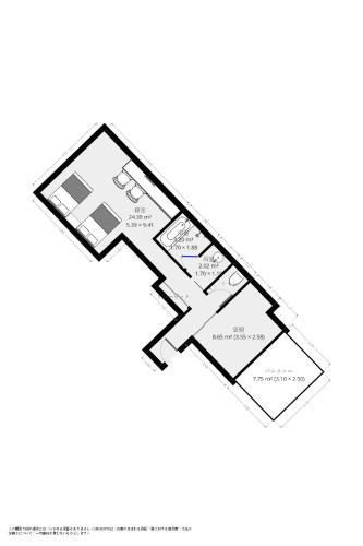 a floor plan of a house at Hotel ZIZI Kyoto Gion in Kyoto