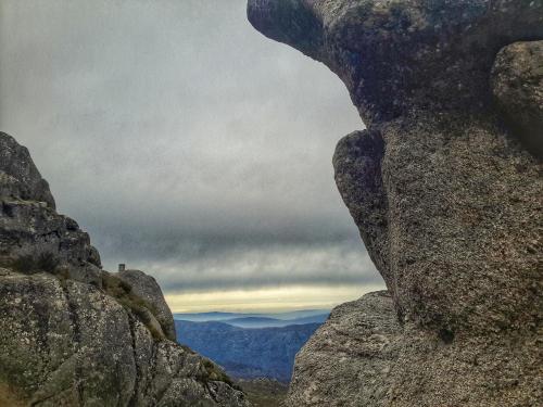 a view from the top of a rocky mountain at Geres, mountain's house – Casa Velha Guest House in Cabril