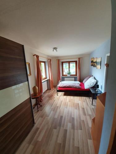 
A bed or beds in a room at Bräuhaus Appartement
