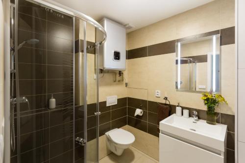 Koupelna v ubytování Apartmány Stožec - Nella Premium