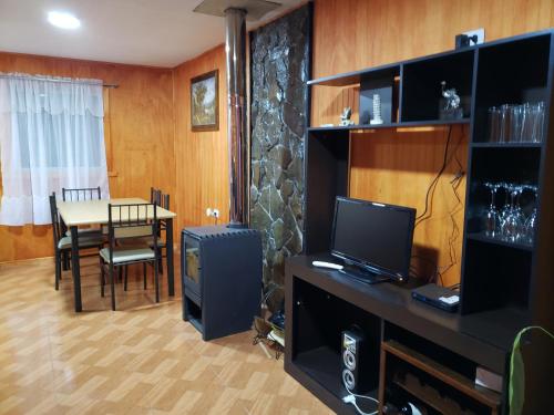 Zona de estar de Cabaña en Curacautin