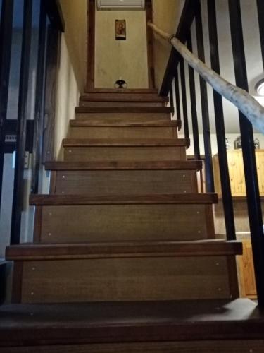 a set of stairs in a building at DIMITRA's VILLAS in Elatochori