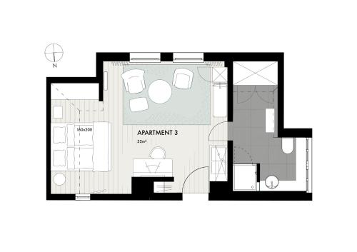 a floor plan of a house at Konrads Limburg - Hotel & Gästehaus in Limburg an der Lahn