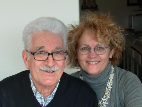 an older man and woman posing for a picture at B&B La Casa in Collina in Sarmede