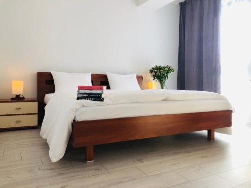 Posteľ alebo postele v izbe v ubytovaní apartament Joanny Bator