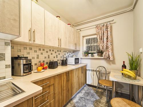 Kuchyňa alebo kuchynka v ubytovaní Apartament Dwupoziomowy Pardałówka