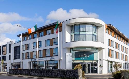 a building with two flags on top of it at The Ellison in Castlebar